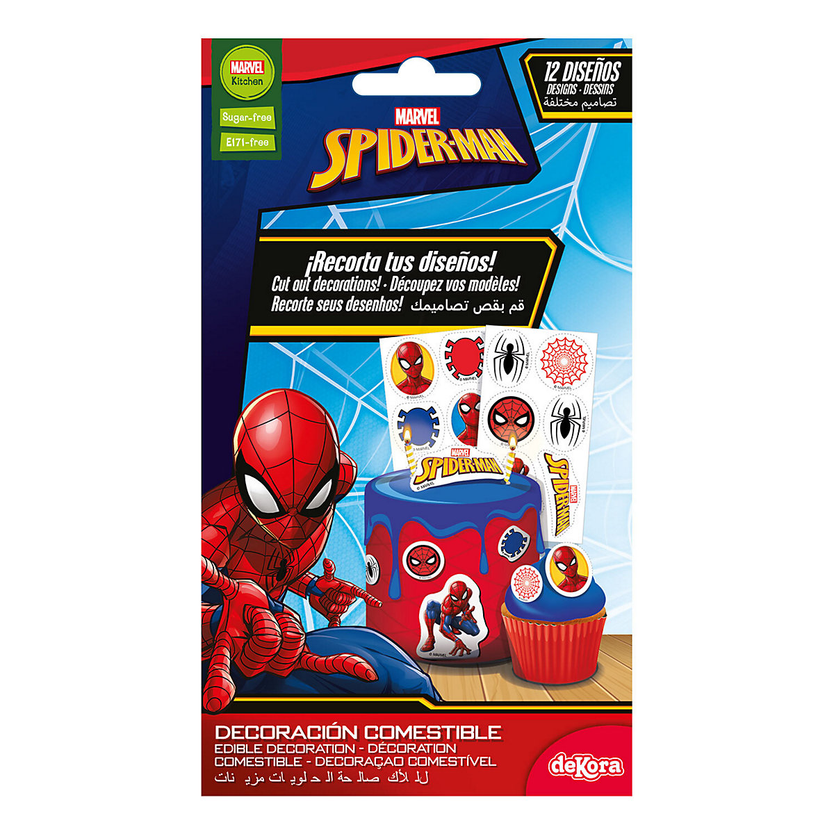 Essbare Mini-Tortenaufleger Spiderman