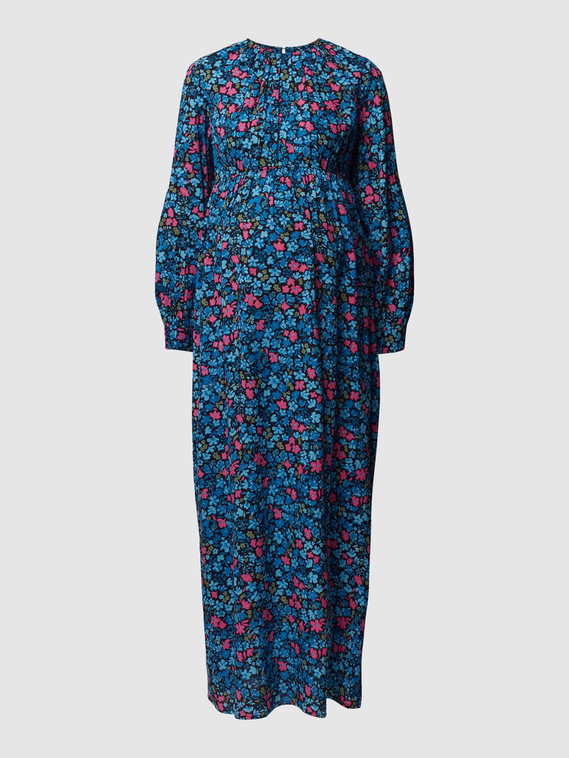 Umstands-Maxikleid mit floralem Muster Modell 'MLGENEVA' in dunkelblau