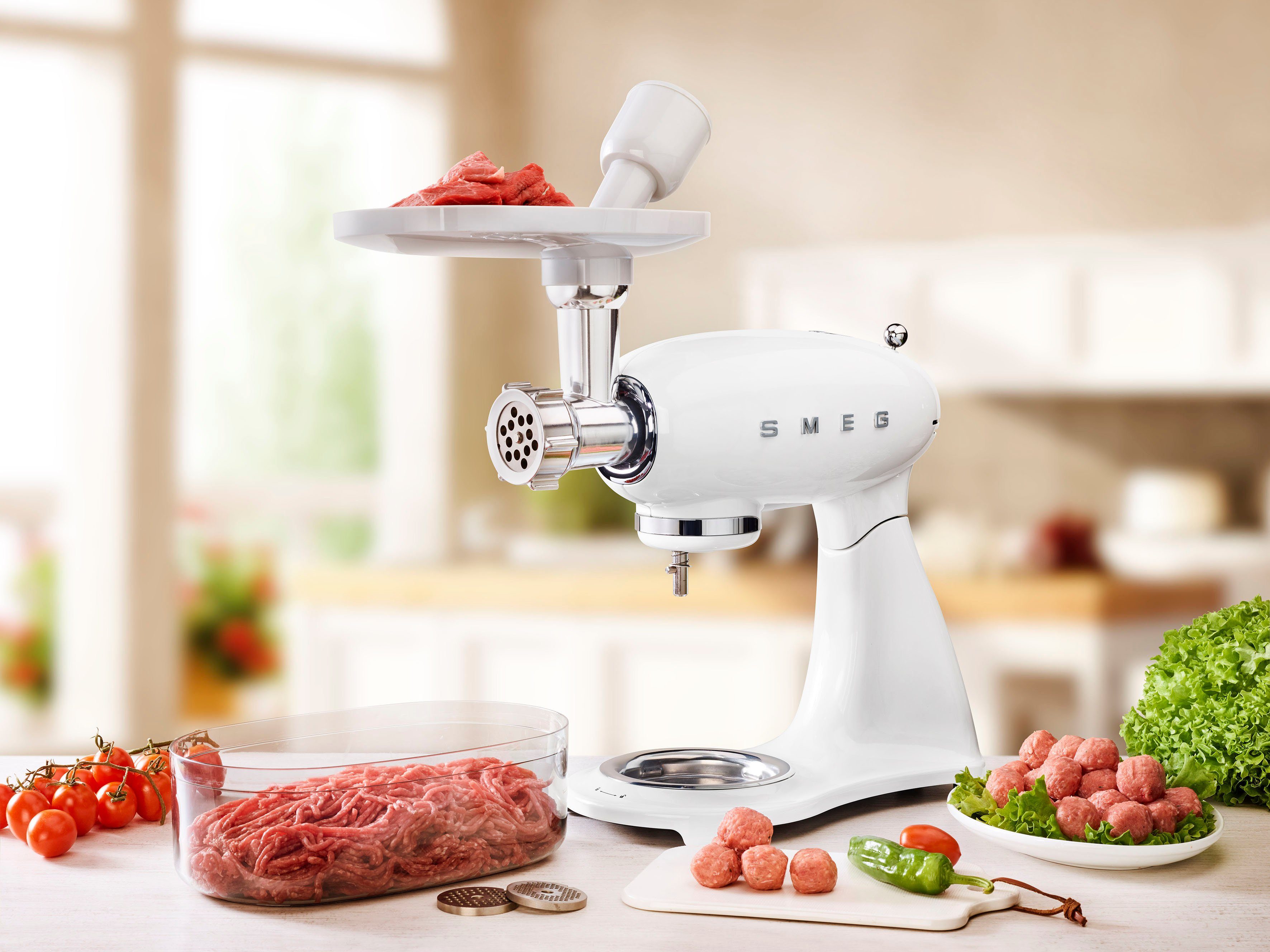 Smeg Küchenmaschine SMF03WHEU Weiß, 800 W, 4,8 l Schüssel