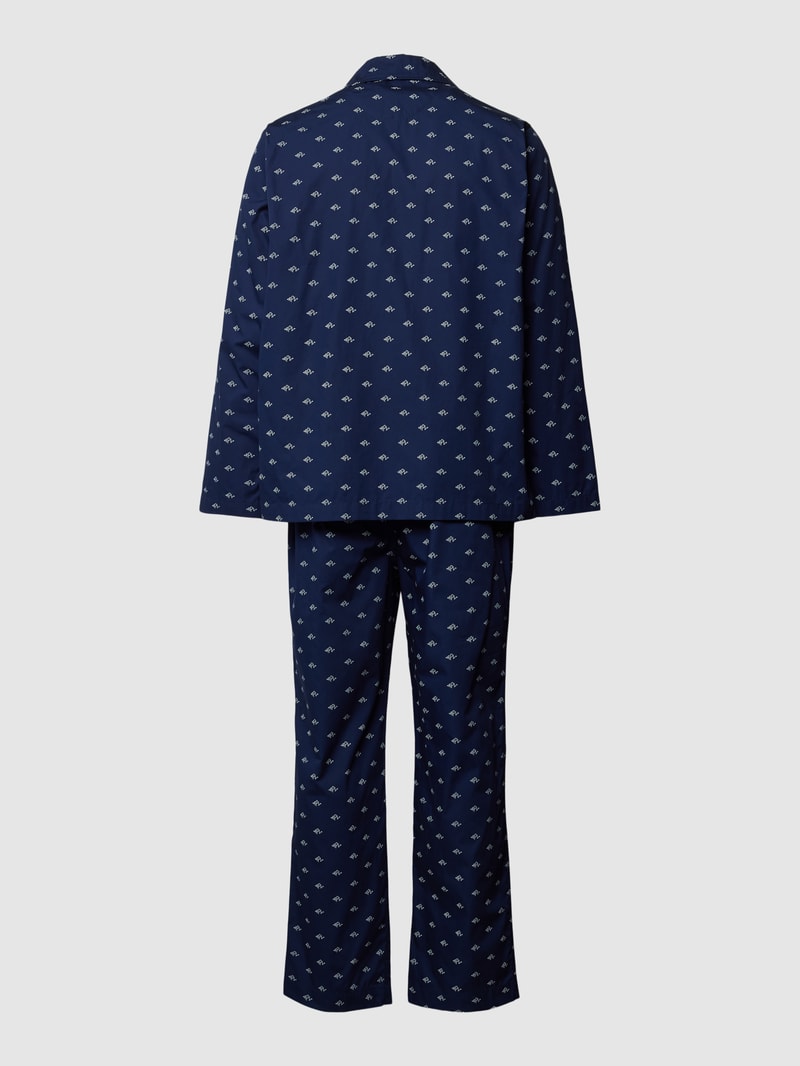 Pyjama mit Tartan-Karo in dunkelblau