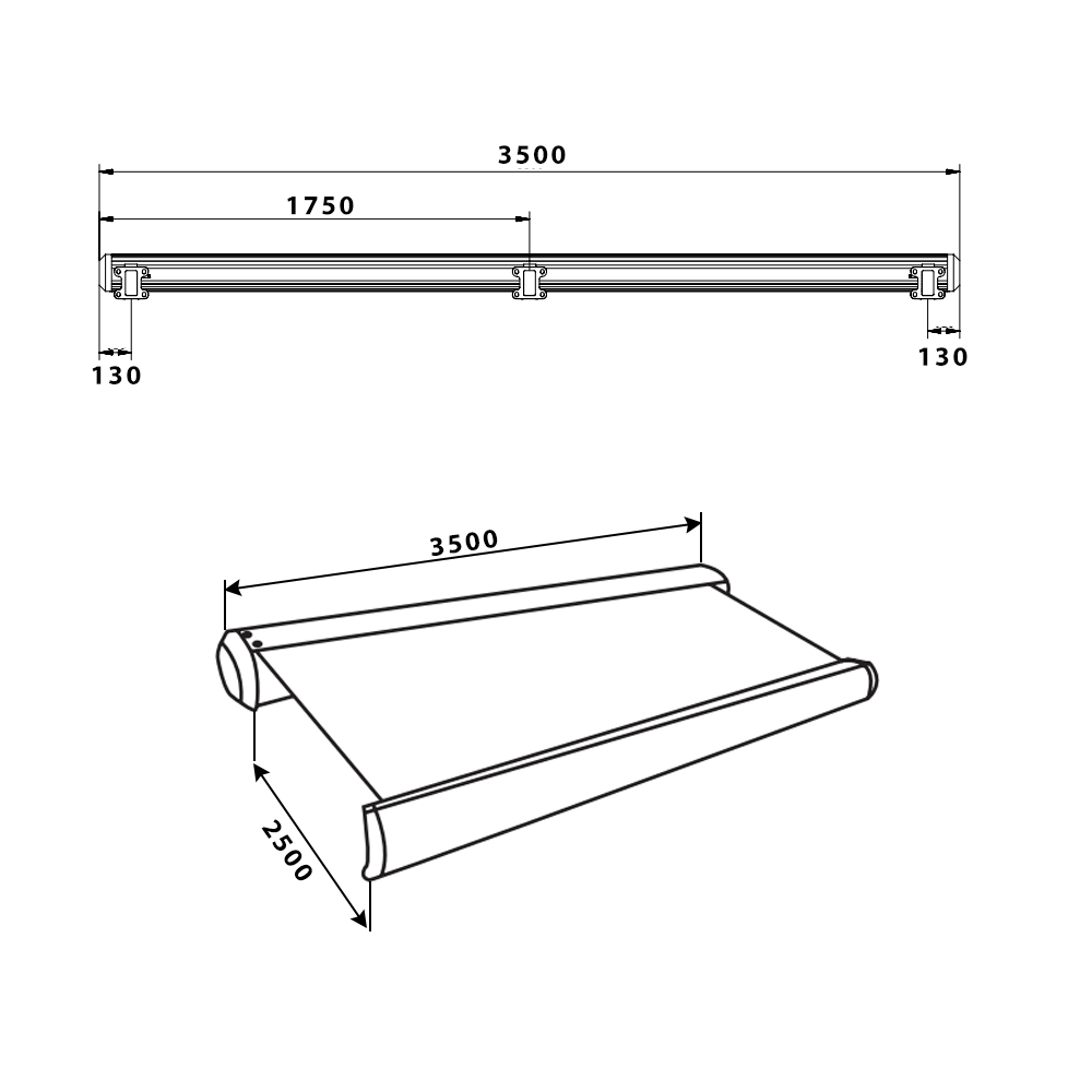 Home Deluxe LED Vollkassettenmarkise ELOS V2 - sandfarben 395 x 300 cm