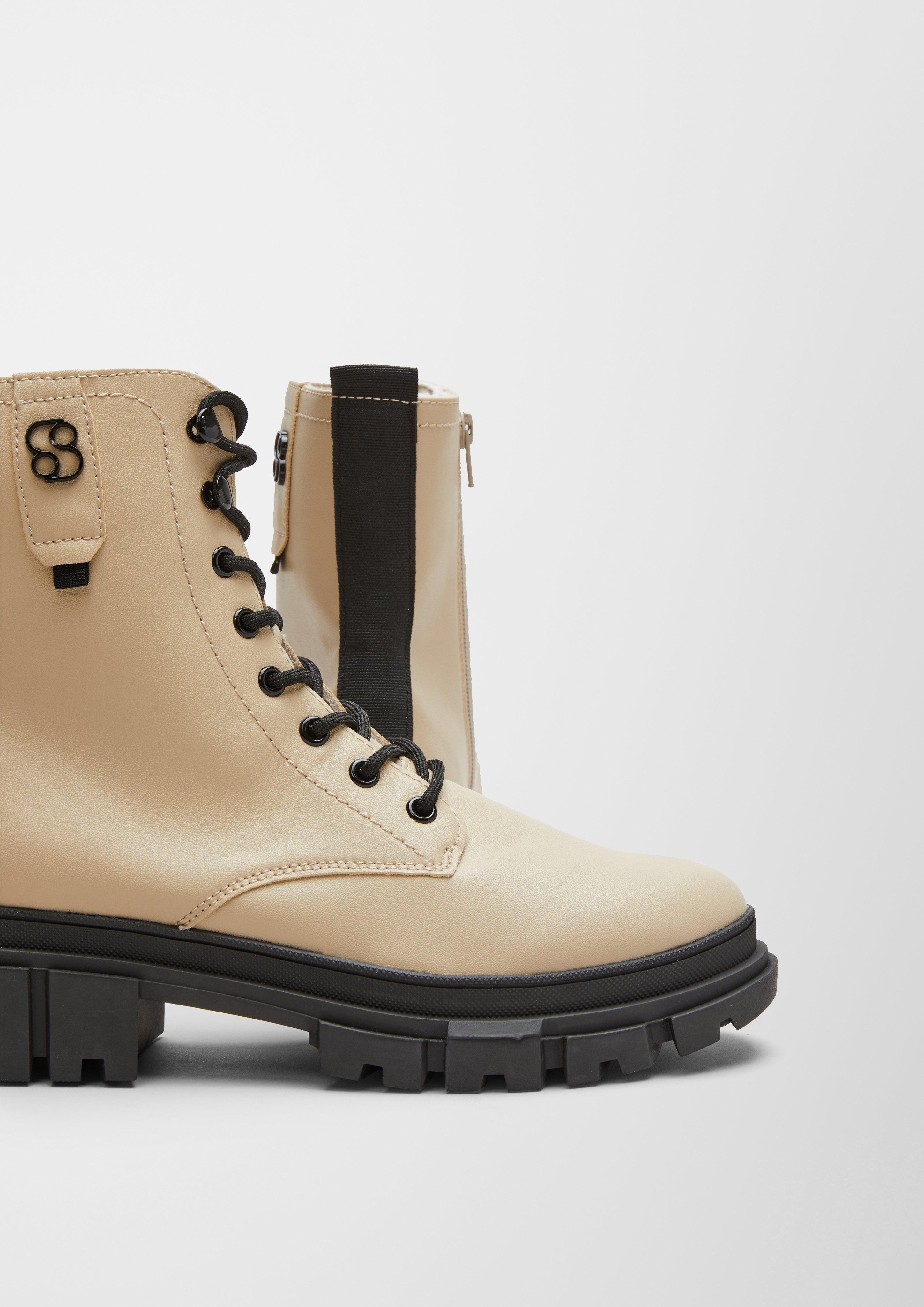 Schnürboots in Leder-Optik  6006491-400