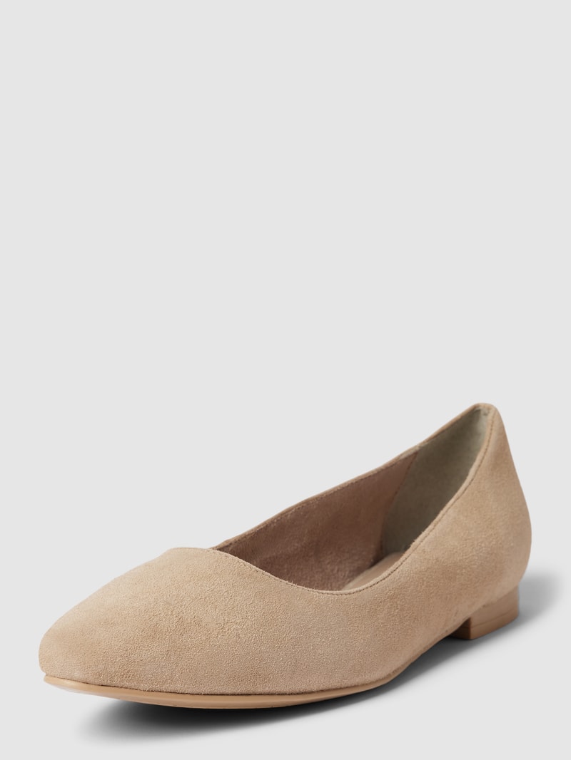 Ballerinas mit spitzer Form in taupe