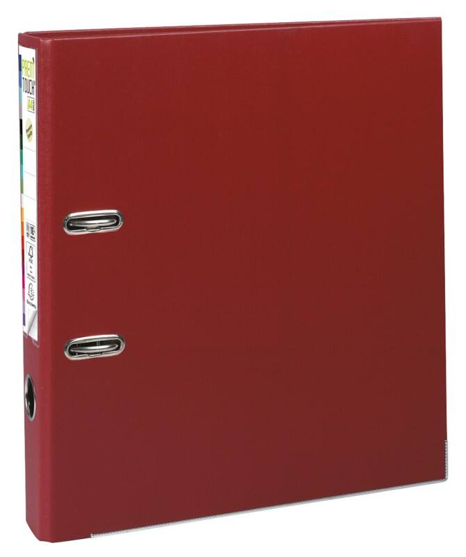Exacompta Prem Touch Ordner DIN A4 50 mm Burgunder 2 Ringe 53104E Pappkarton, PP (Polypropylen) Hochformat 10 Stück