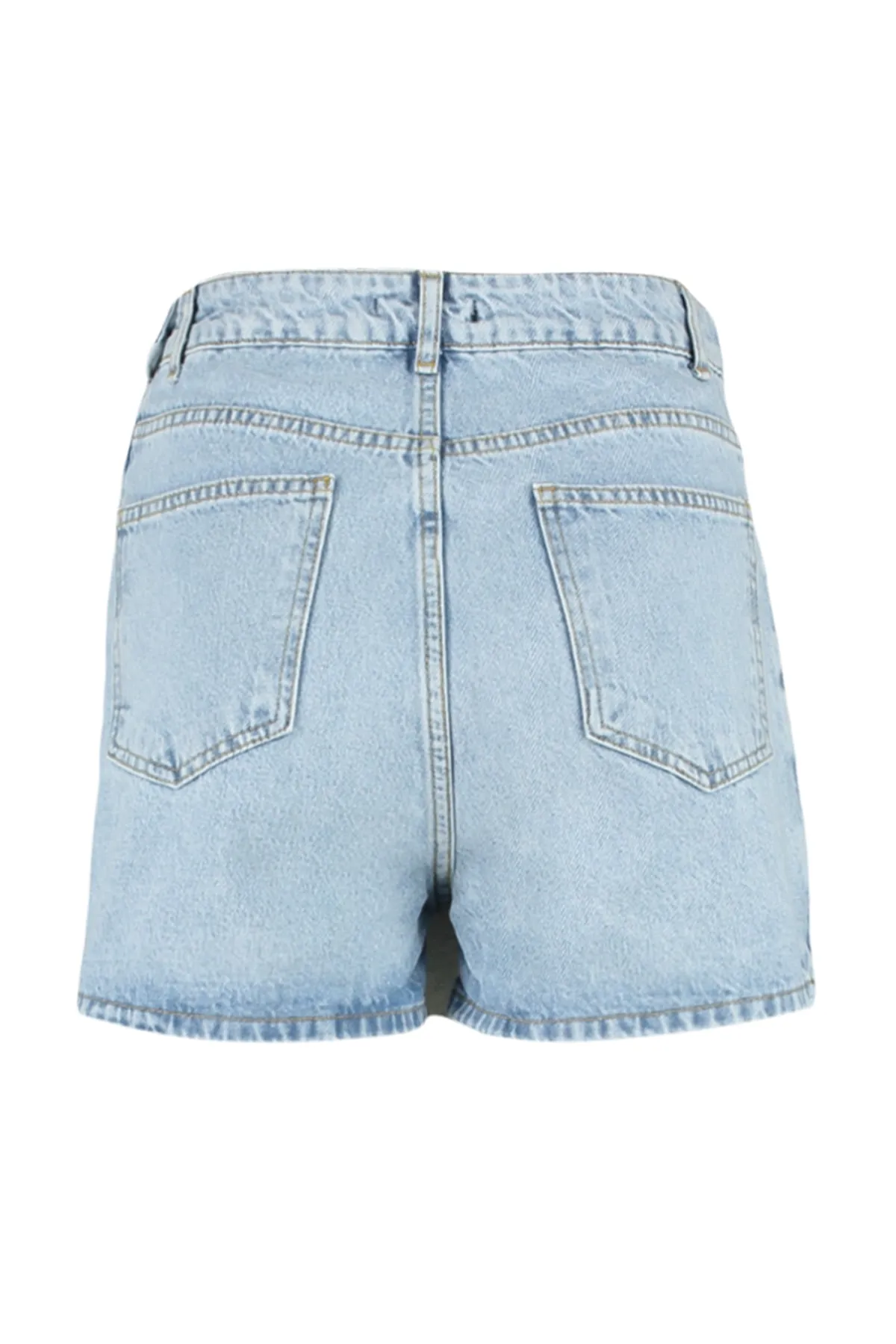 Trendyol Collection  Blauer, geschlitzter Denim-Shorts-Rock TWOSS23SR00091