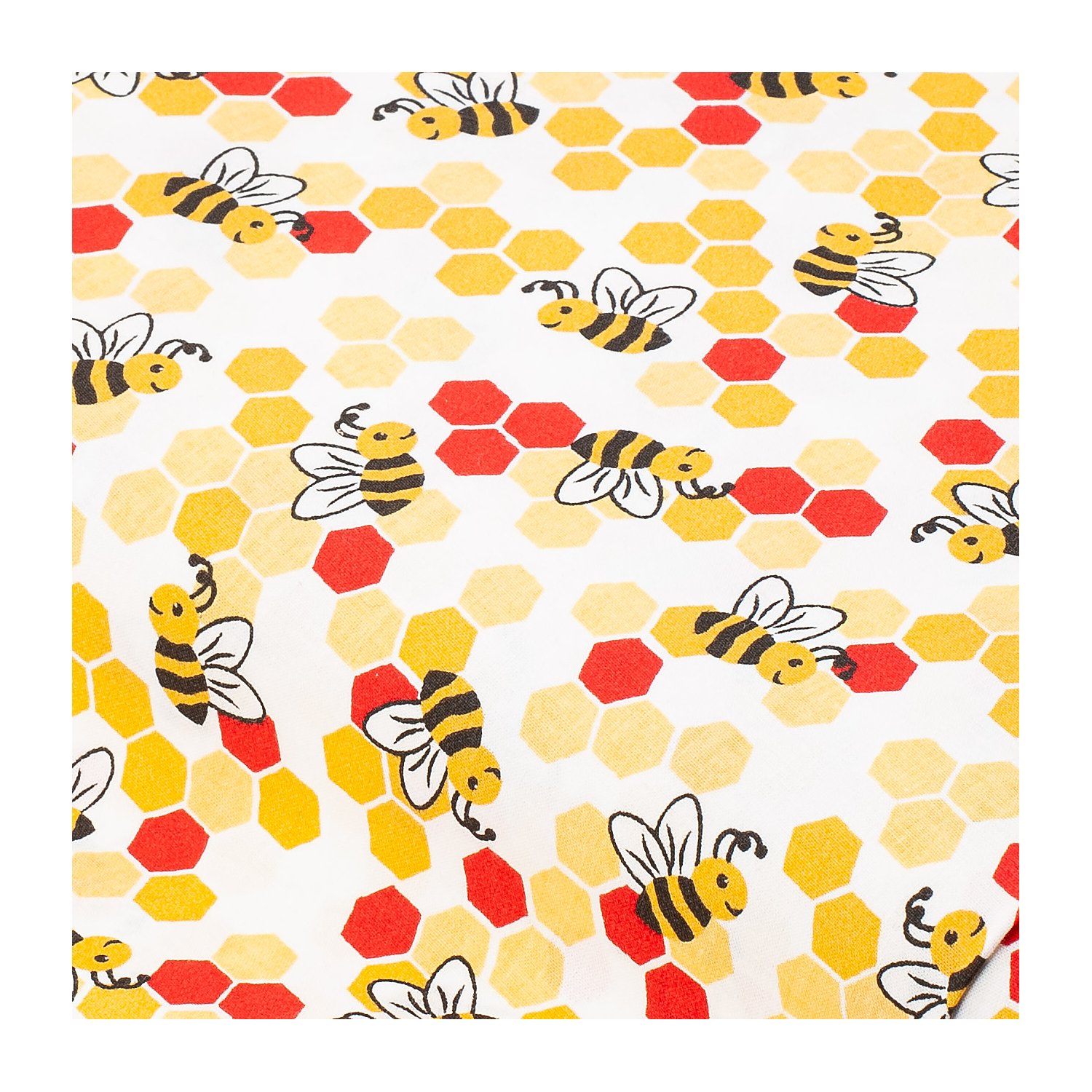 Baumwollstoff Bienen & Waben 