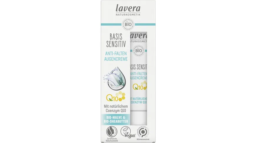 lavera BASIS SENSITIV Anti-Falten Augencreme Q10 15 ml