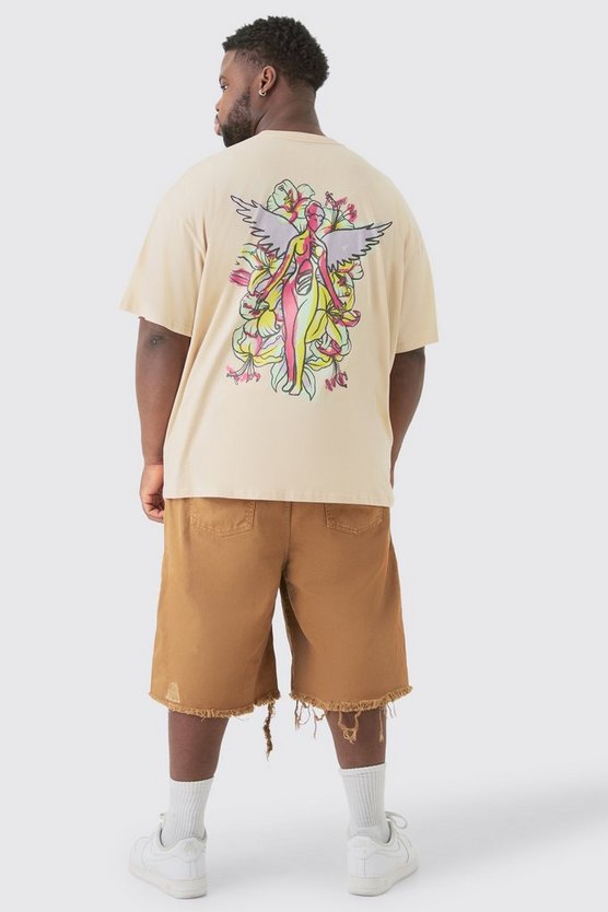 Plus Oversize T-Shirt mit lizenziertem Nirvana-Print