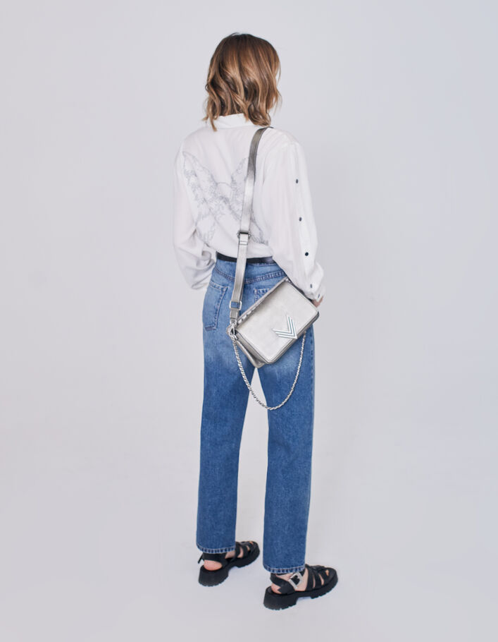 Le sac 111 RIMINI en cuir Silver Femme