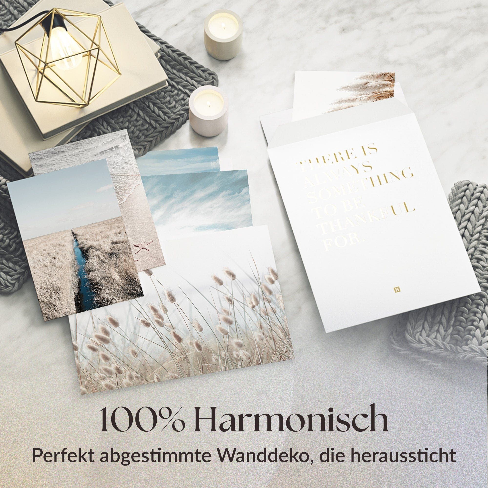 Heimlich Poster Set als Wohnzimmer Deko, Bilder DIN A3 & DIN A4, Summer Vibes, Landschaften