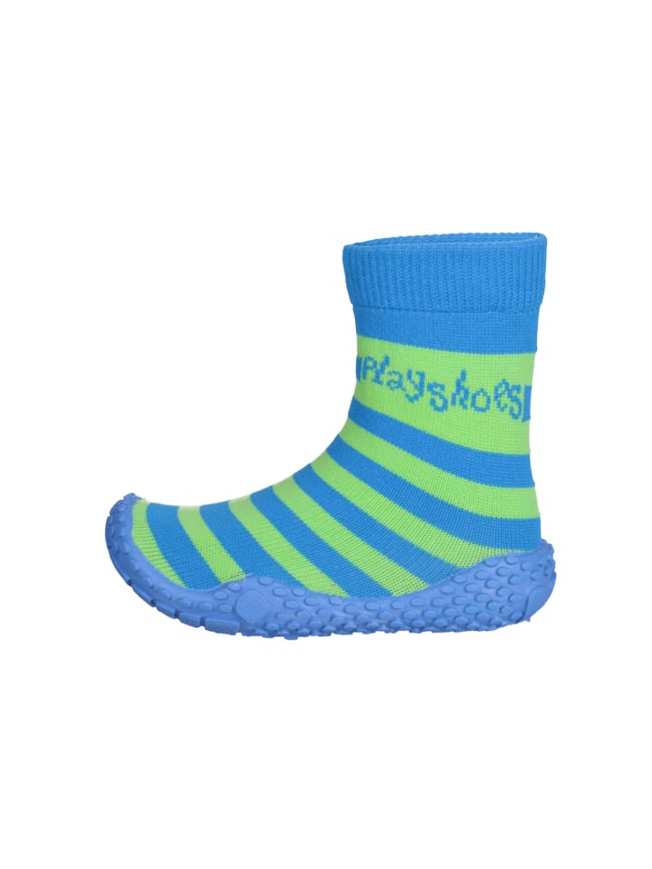Playshoes Aqua-Socke Streifen in Blau/Grün günstig kaufen