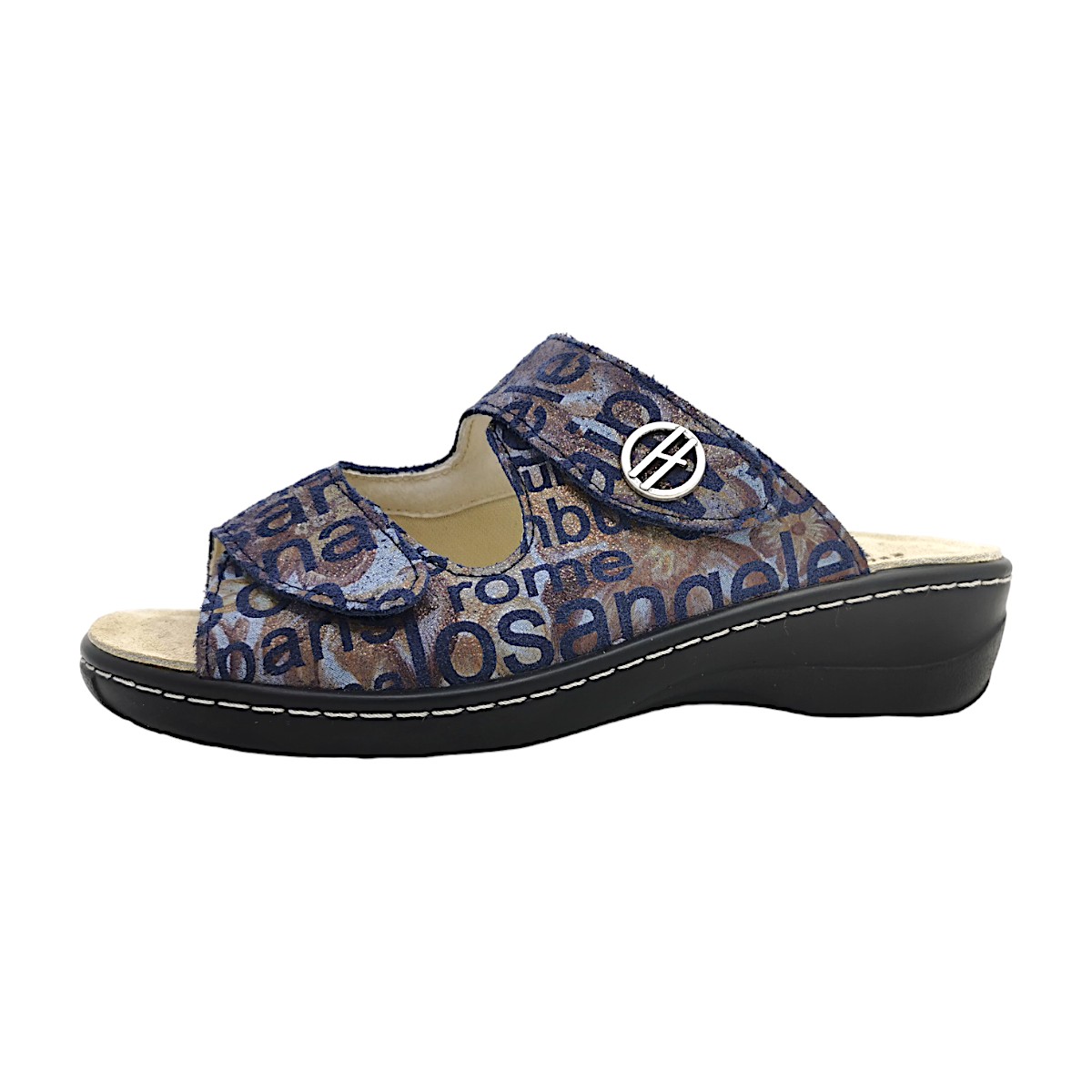 Hickersberger Milano Hallux Pantolette 2168 Blau 7057 Dunkel Blau City