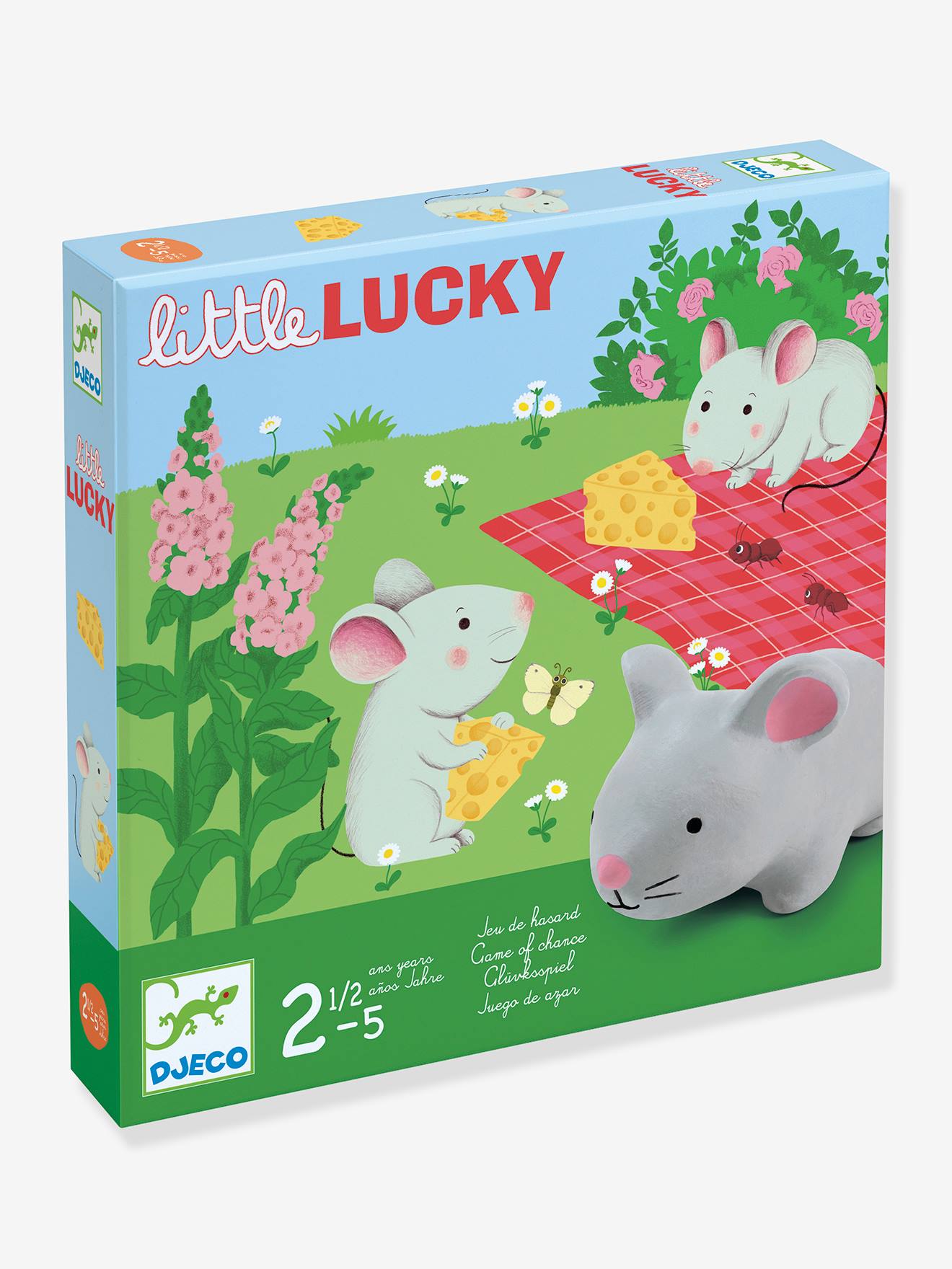 Djeco Kinder Mäusespiel LITTLE LUCKY DJECO - grün