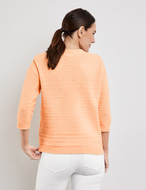 3/4 Arm Pullover aus Baumwoll-Leinen
