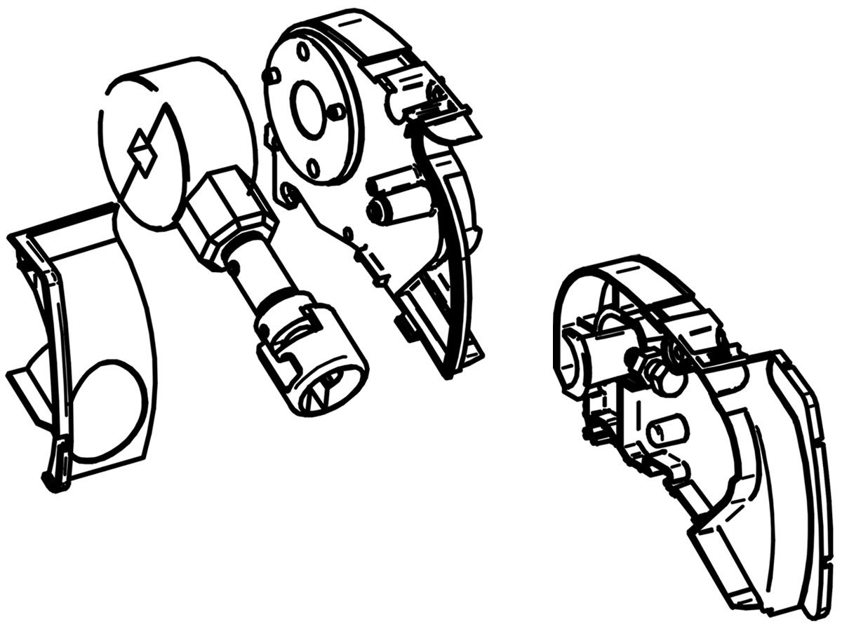 Thule Omnistor Set Endplatte und Kurbelwerk 6300