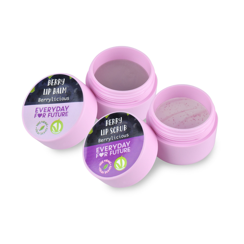 everyday for future Kit gommage + baume pour les lèvres auxMyrtilles Vitalité et souplesse Gommage/ Baume à lèvres