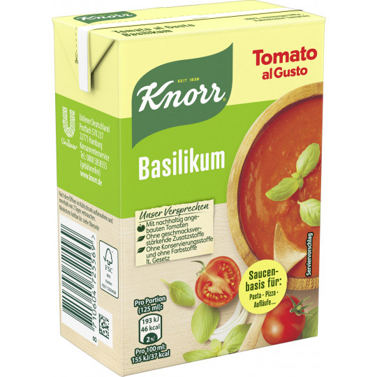 Knorr Tomato al Gusto Basilikum 370G