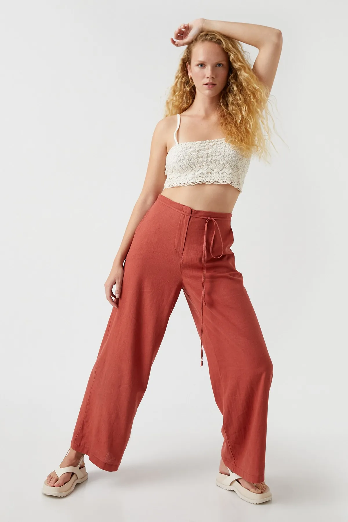 Koton  Damen-Fliesenhose 2SAK40019PW