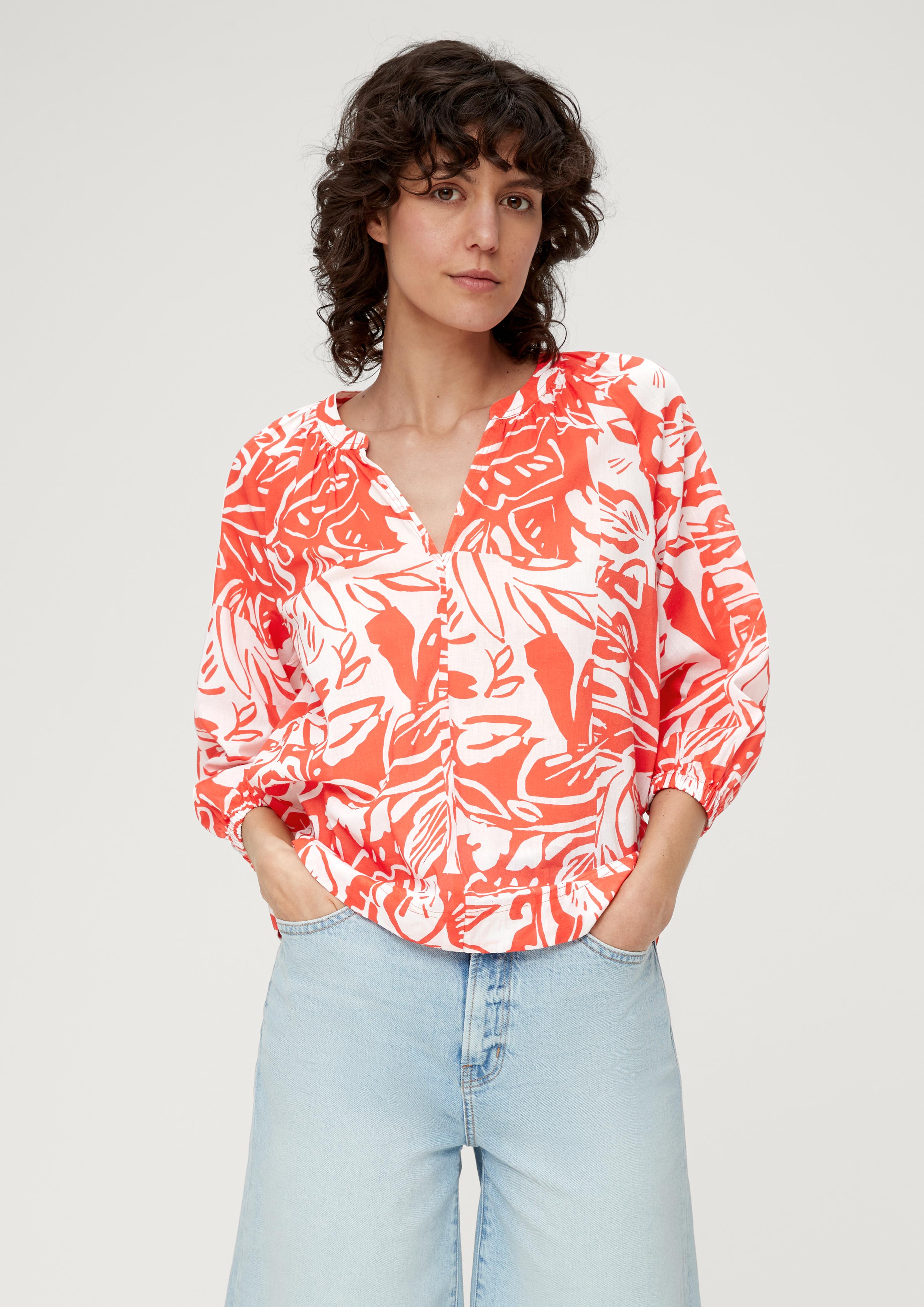 Baumwollbluse mit Raffung  2131751-25A0