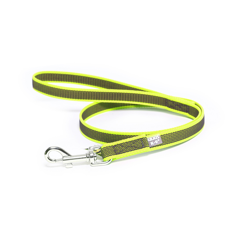 JULIUS-K9 Hundeleinen JULIUS-K9 Führleine 20mm Schlaufe 1 m neon gelb