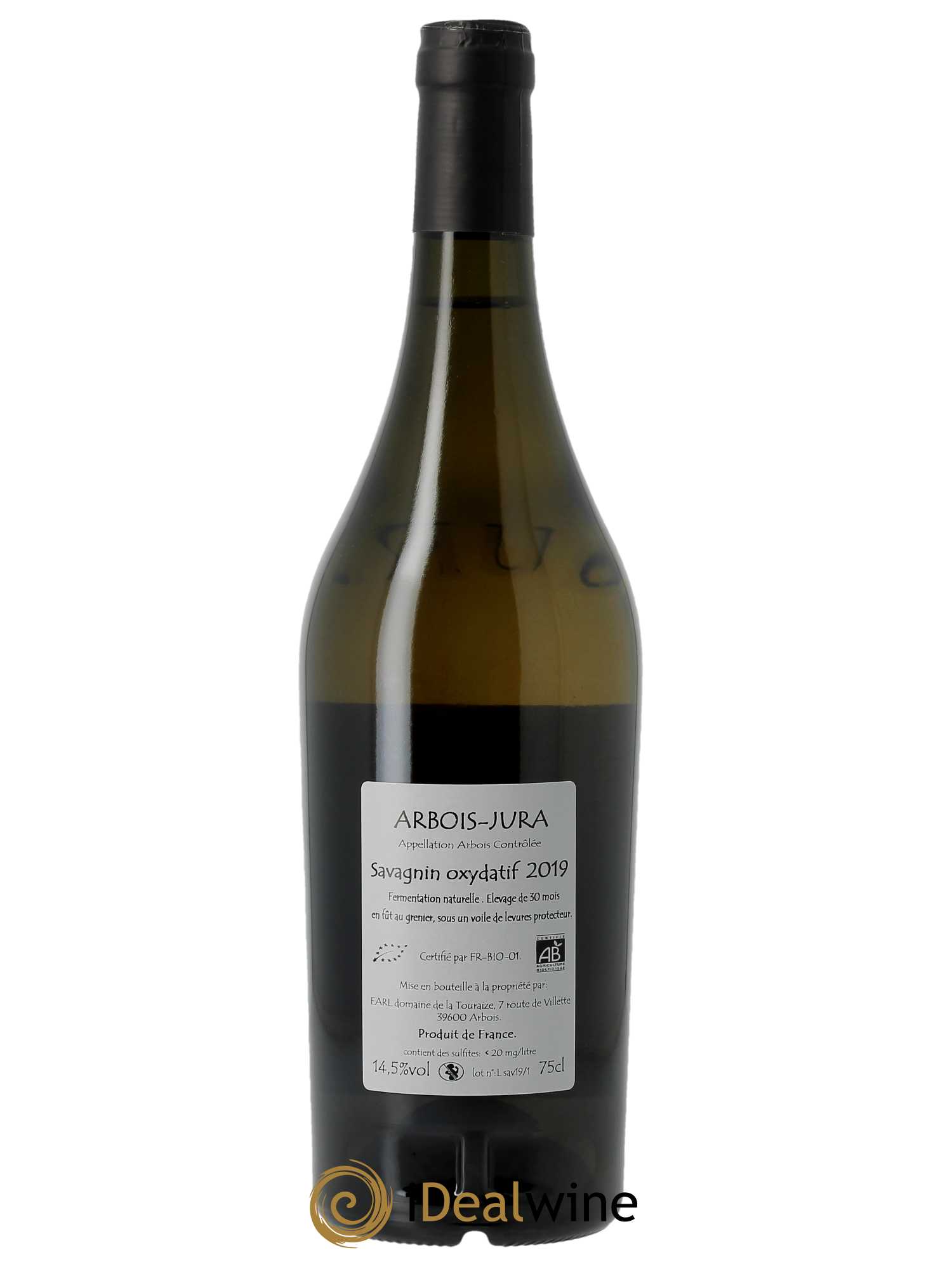 Arbois Savagnin Sous Voile Domaine de la Touraize  2019 - Lot de 1 Bouteille