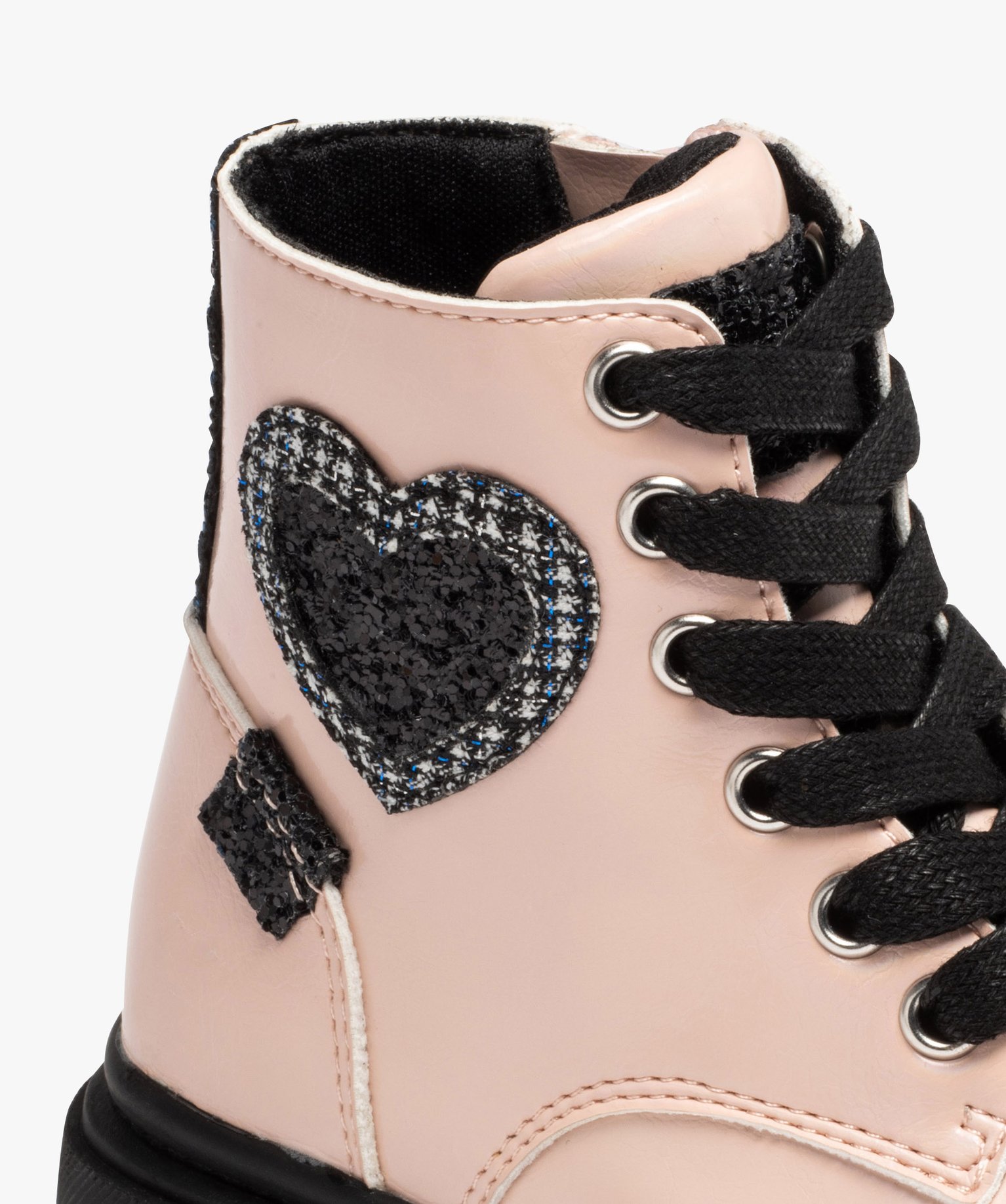 Boots fille irisés avec détails pailletés sur semelle cra... rose | GEMO