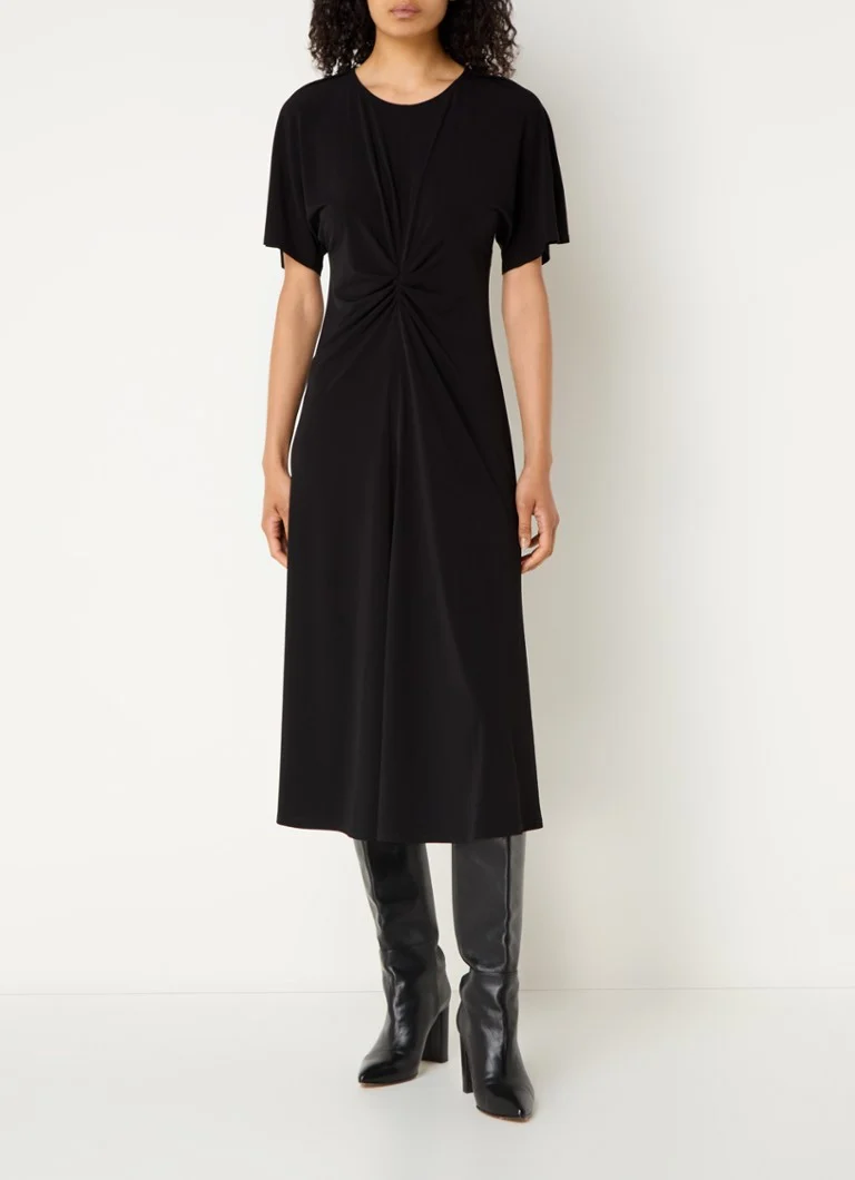Vestido midi de Ba&sh con detalles plisados