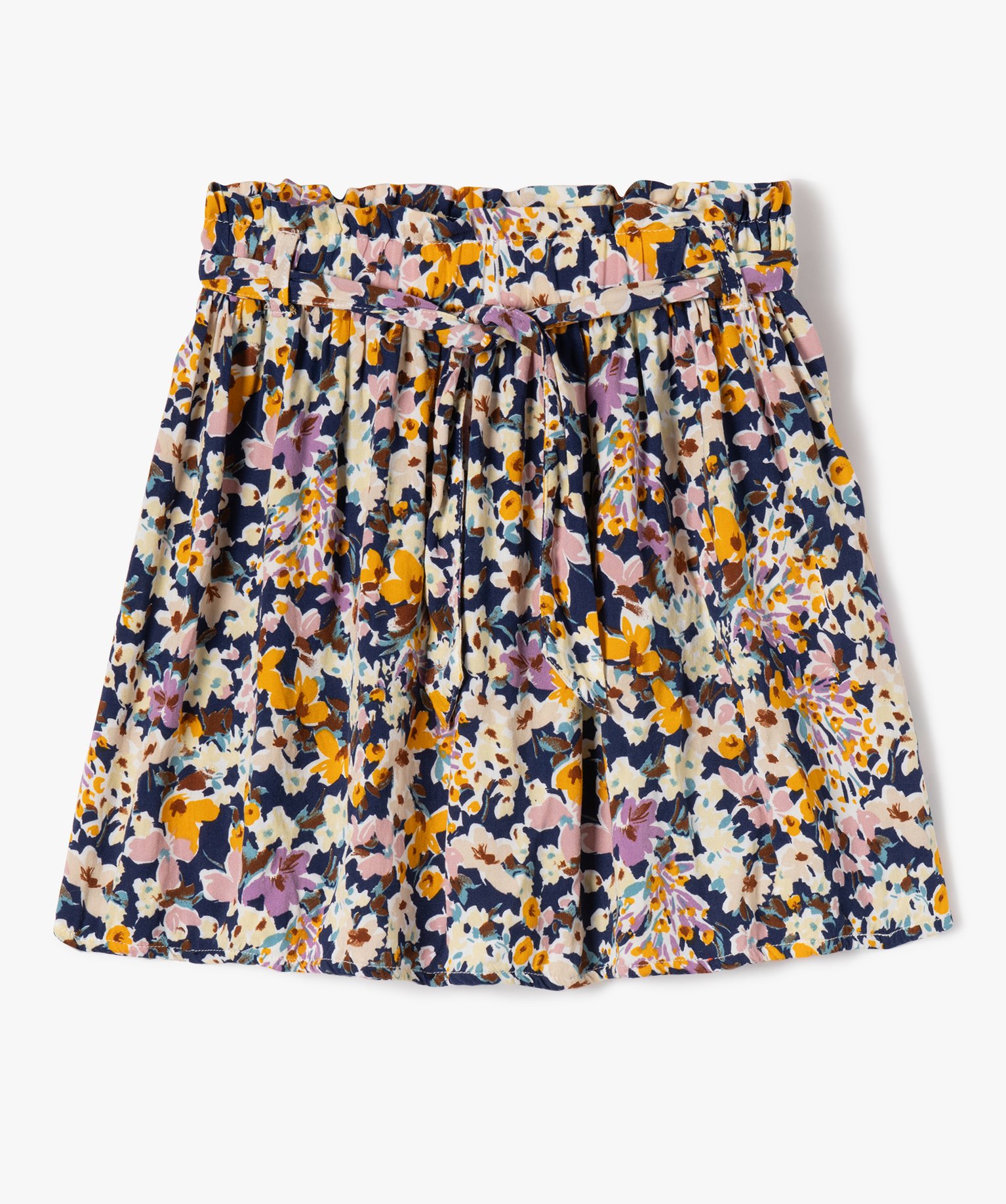 Jupe ample à motifs fleuris fille multicolore | GEMO