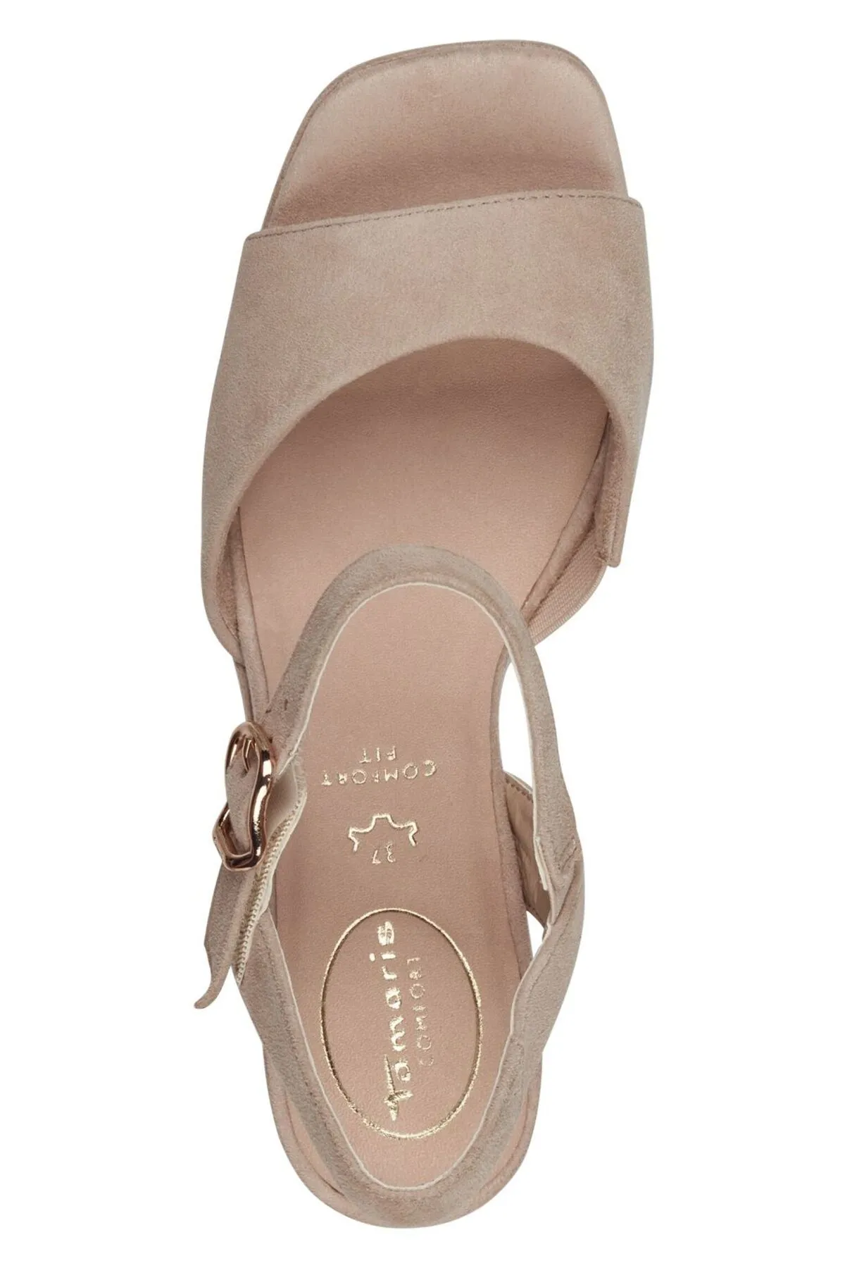 Tamaris Comfort  Sandalette - Beige - Blockabsatz