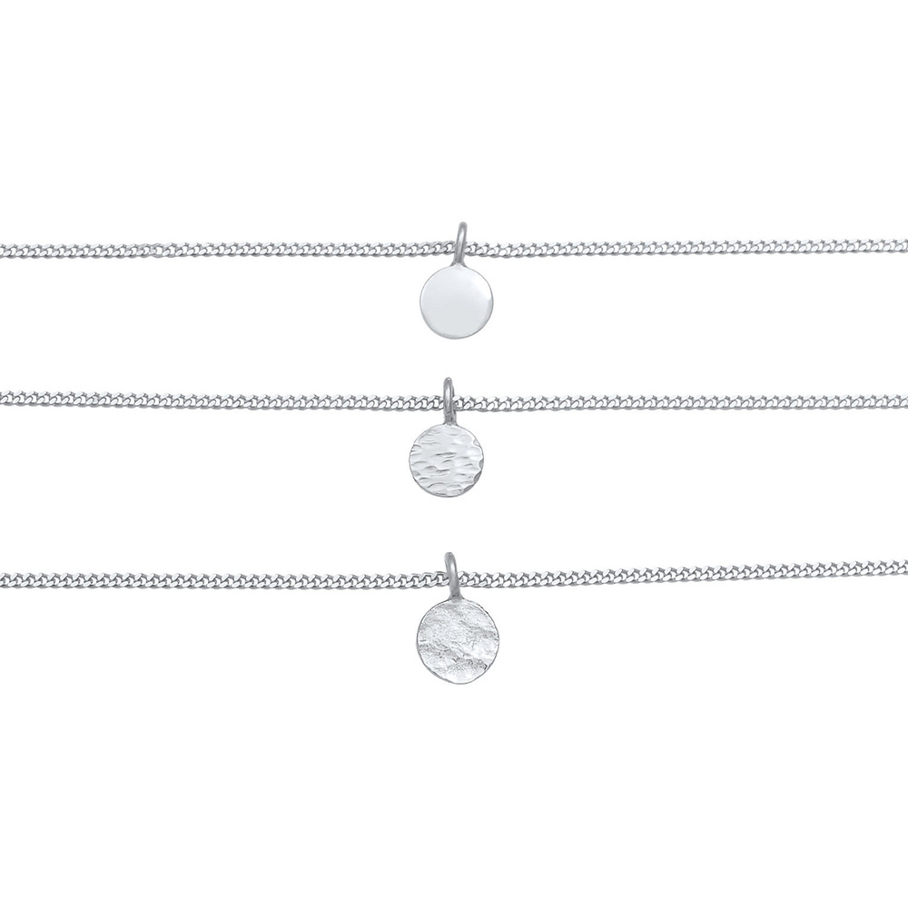 Elli Elli Collier Femmes Choker Layer Three Row Plate Boho Trend Blogger en argent ste collier