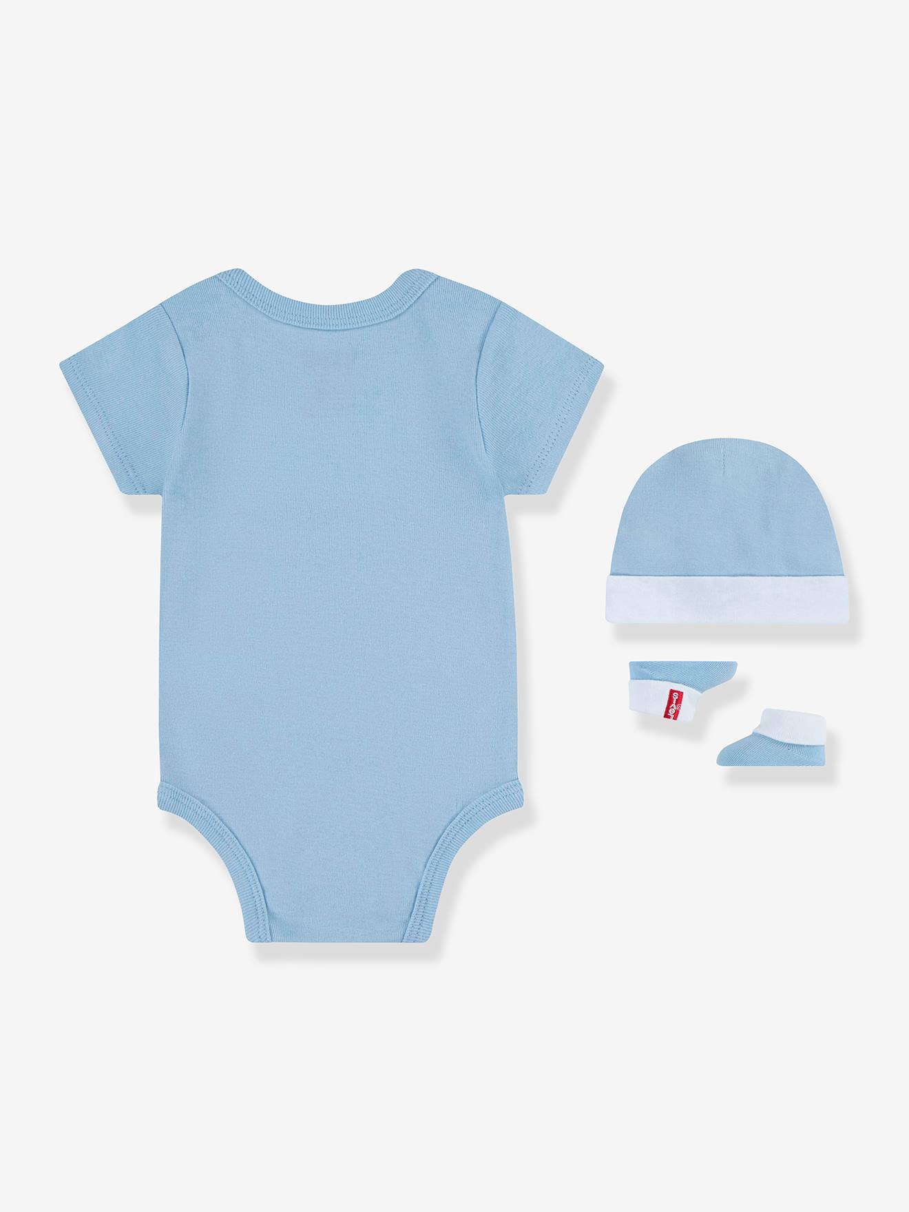 Levis Baby-Set: Body, Mütze & Schühchen BATWING Levi's - himmelblau