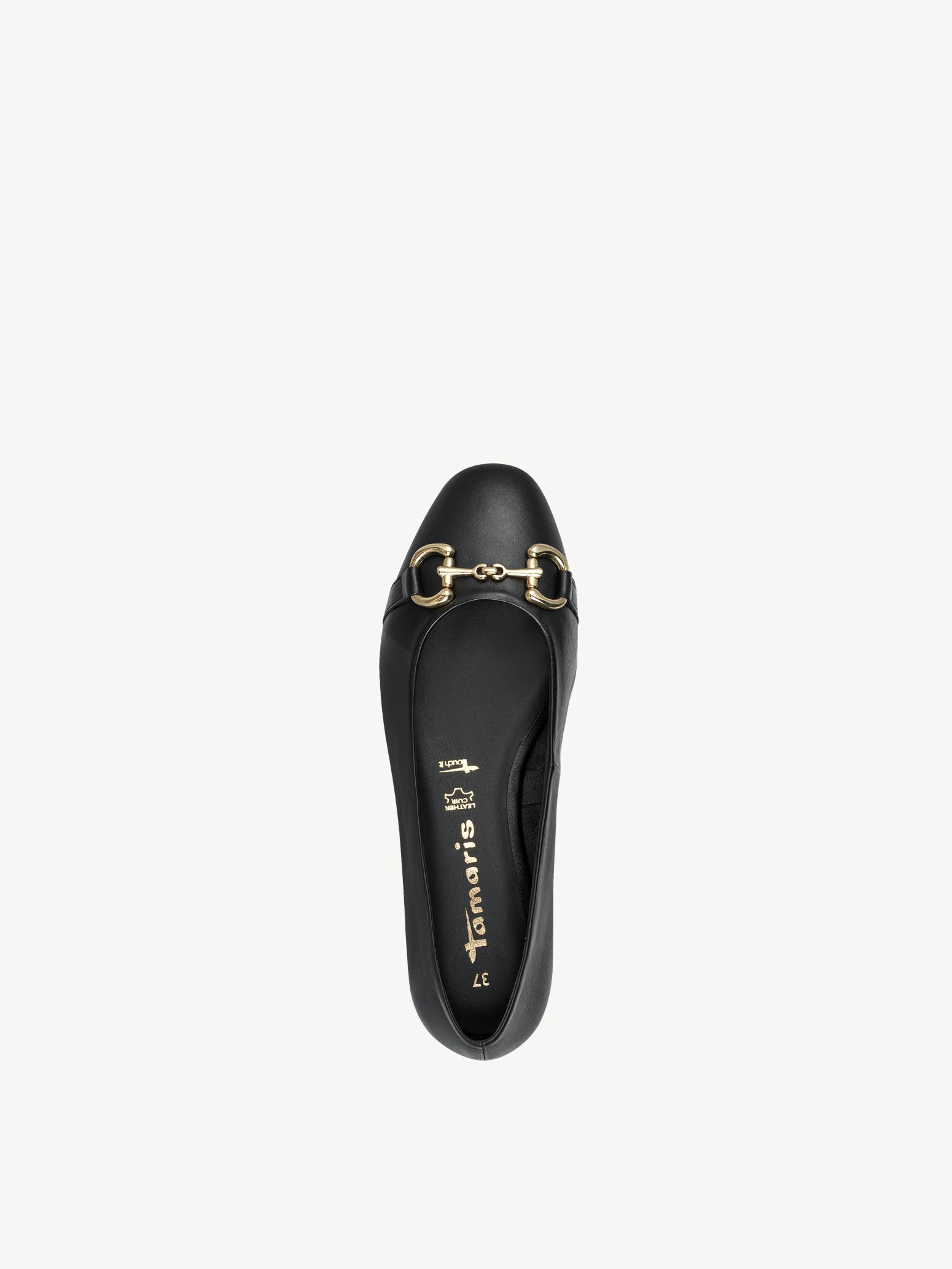 Ballerine en cuir - noir