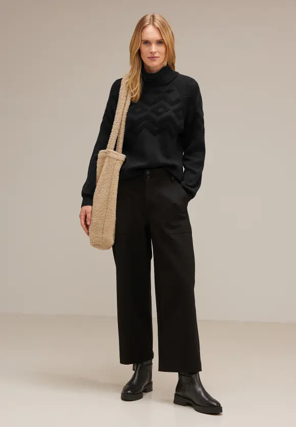 Street One Jacquard Rollkragen Pullover