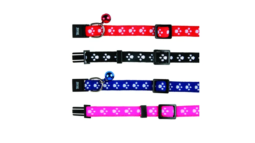 Trixie Katzenhalsband Cat Halsband Nylon Motiv Pfote  elastisch