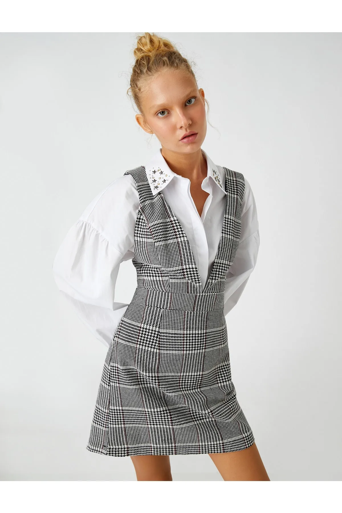 Koton  Kariertes Salopet-Kleid