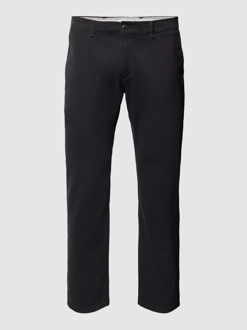 PLUS SIZE Stoffhose mit Knopf- und Reißverschluss Modell 'MARCO' in schwarz