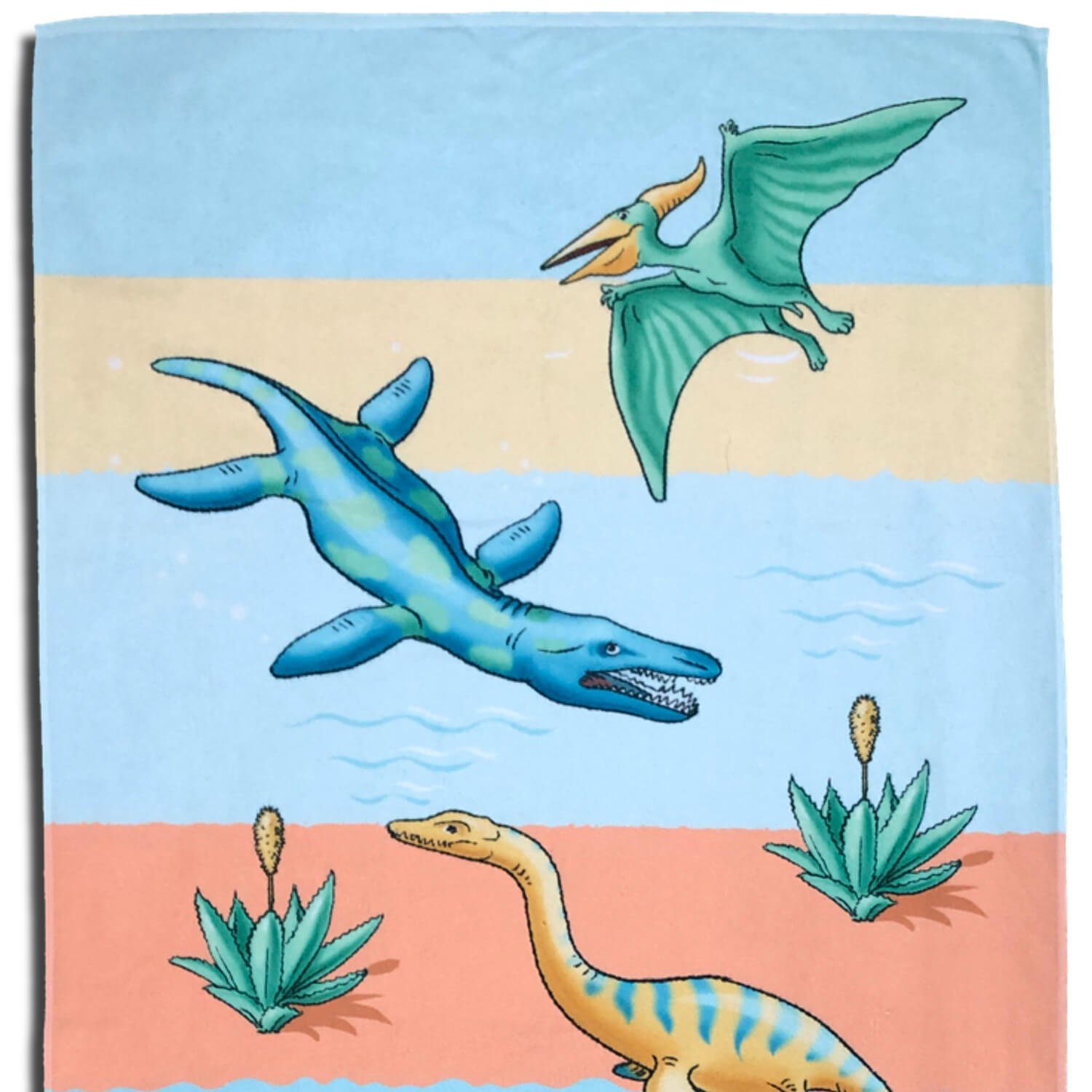 ESPiCO Strandtuch Dino Urzeit, Frottee-Velour (1-St), Dinosaurier, Flugsaurier, Fischsaurier