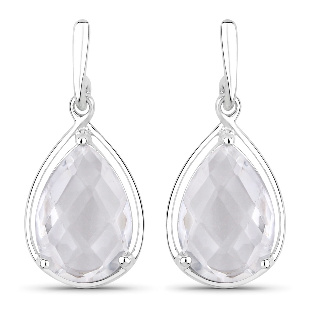 Rafaela Donata Boucles doreilles Argent sterling Cristal de quartz en Argent Bijoux