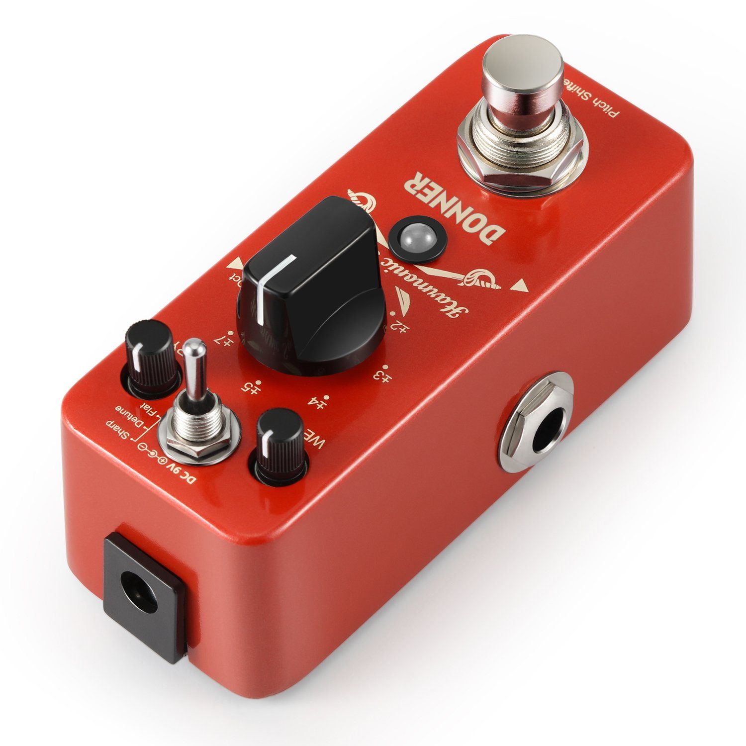 Donner E-Gitarre Oktav Gitarreneffektpedal Harmonic Square Digital Pedal, Ture Bypass, Pitch Shifter 7 Shift-Typen 3 Tonmodi Sharp Detune Flat