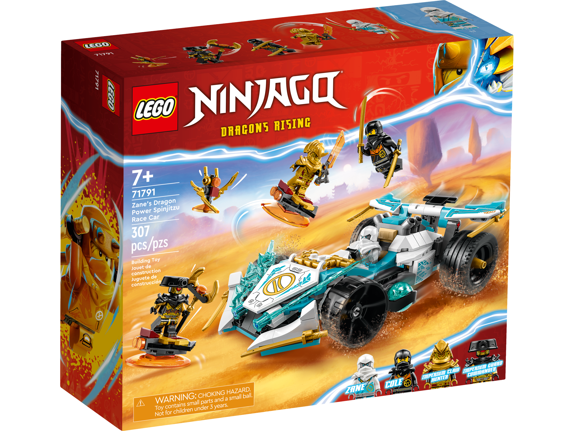 La voiture de course Spinjitzu : le pouvoir du dragon de Zane 71791