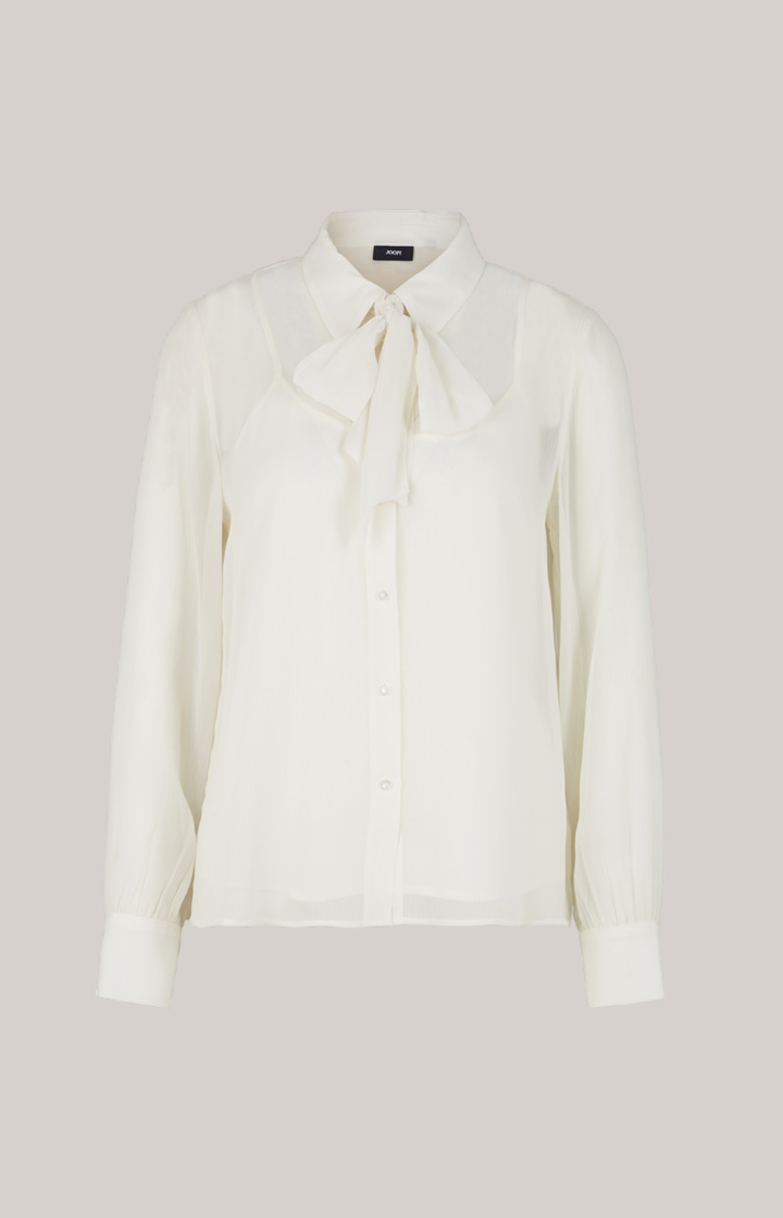 Chiffon-Bluse in Offwhite