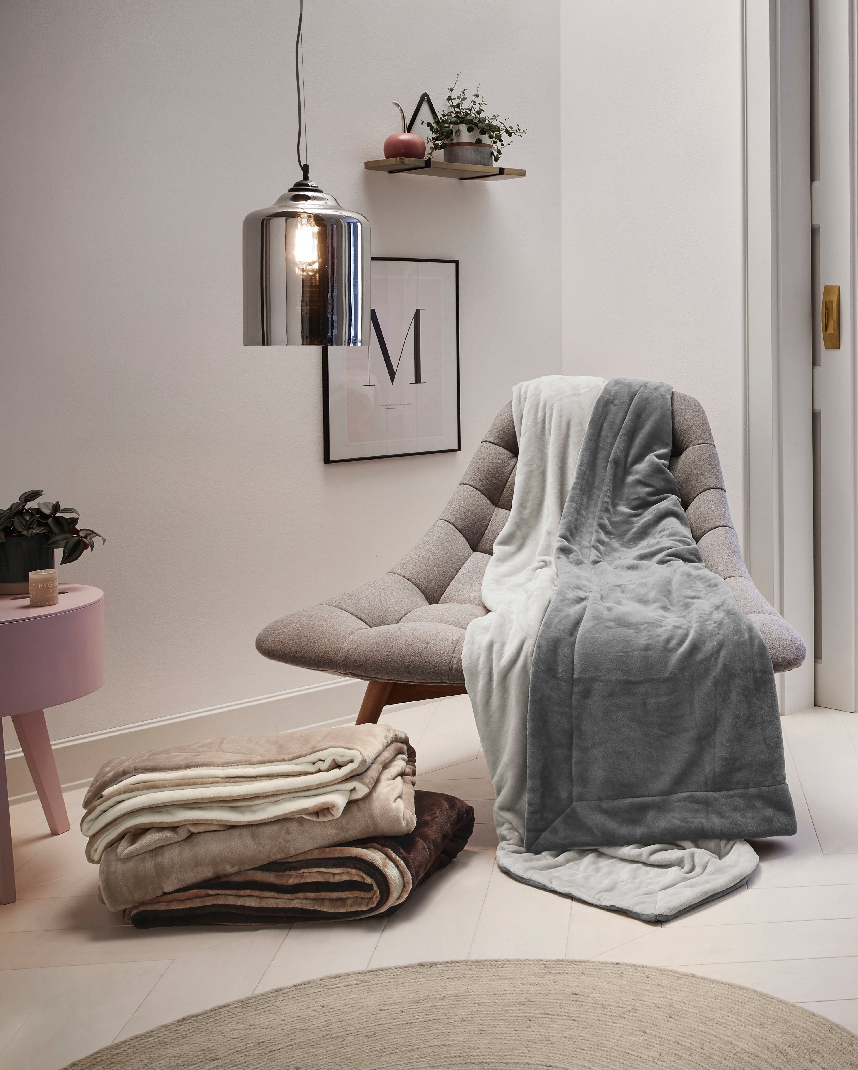 Wohndecke Doublesoft, s.Oliver, praktische Wendedecke, Kuscheldecke