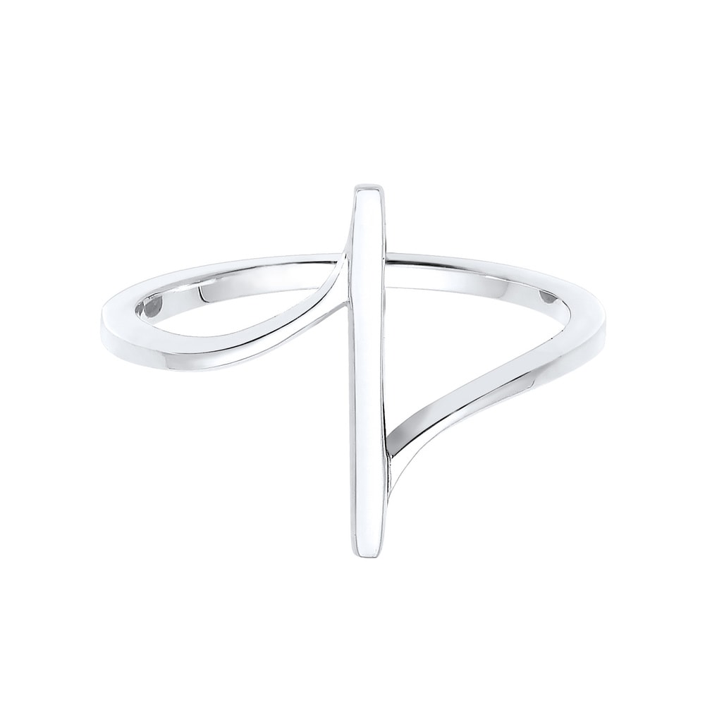 Elli Elli Bague Bague à ruban Géo Formes Cool Basic Minimal Bague
