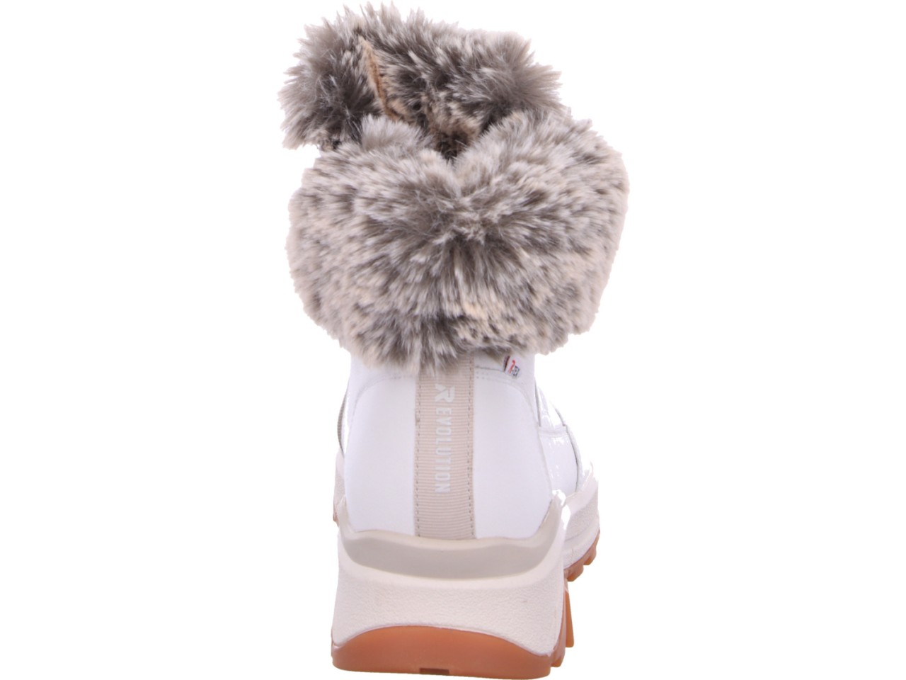 RIEKER Komfort Sandalen weiss Schnürstiefelette Evolution, frost white