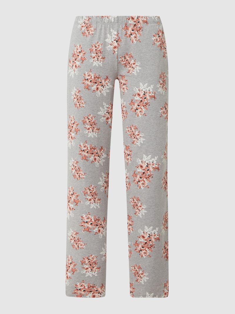 Lounge-Hose mit Logo-Applikation in mittelgrau