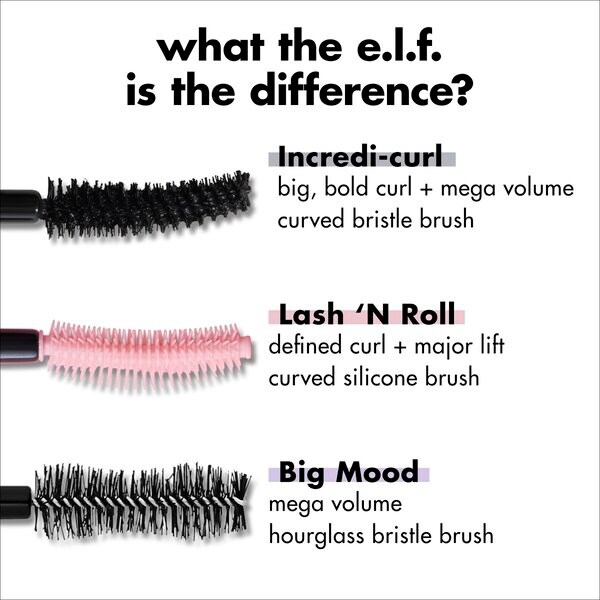 Máscara para cílios elf Deep Brown Incredible Curl 9,2g