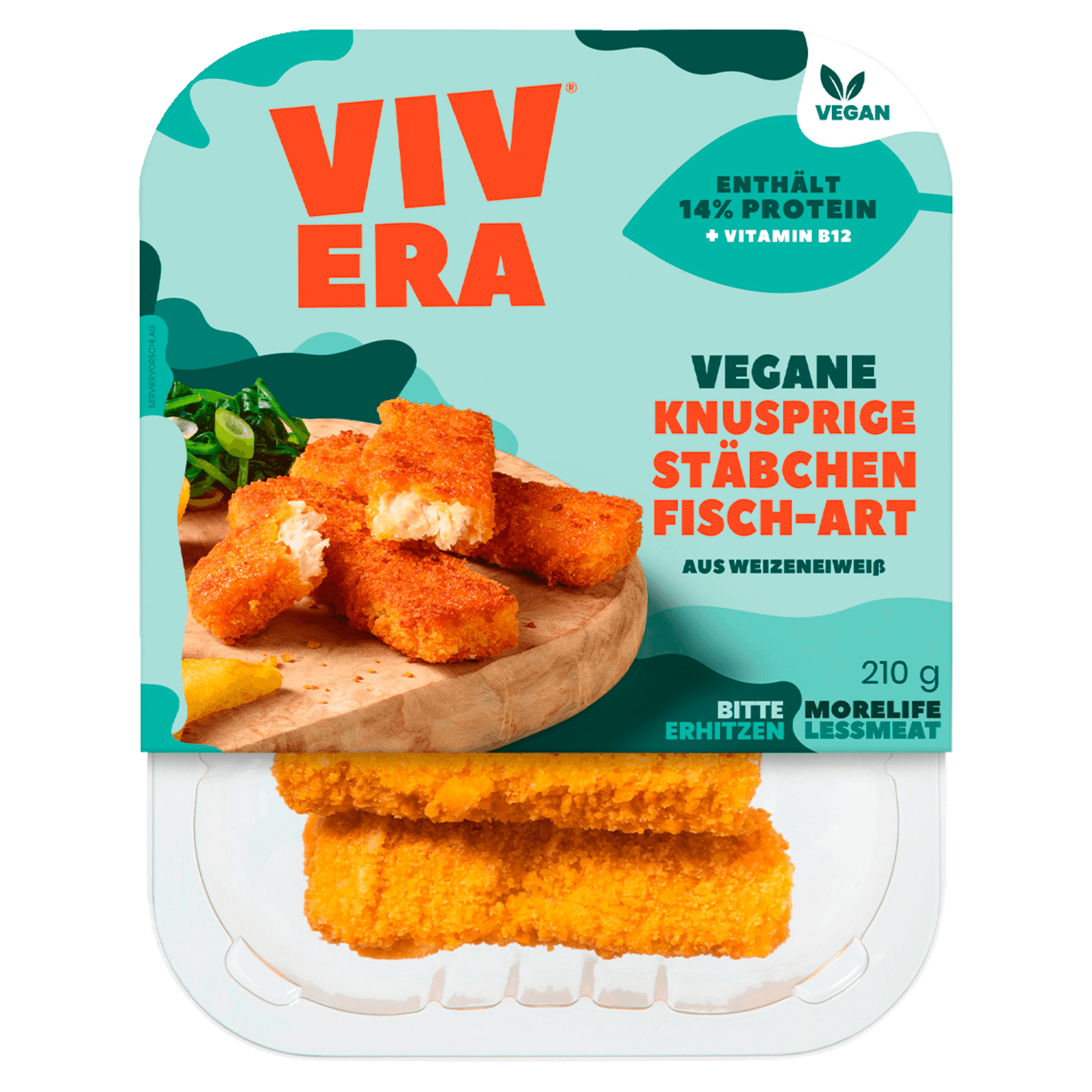 Vivera vegane Knusprige Stäbchen Fisch-Art 210g