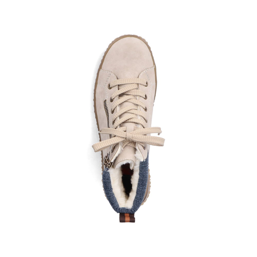 Rieker Damen Schnürstiefel hellbeige