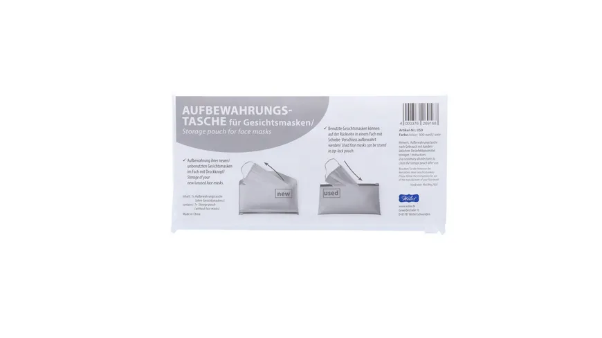 Aufbewahungstasche für Gesichtsmasken