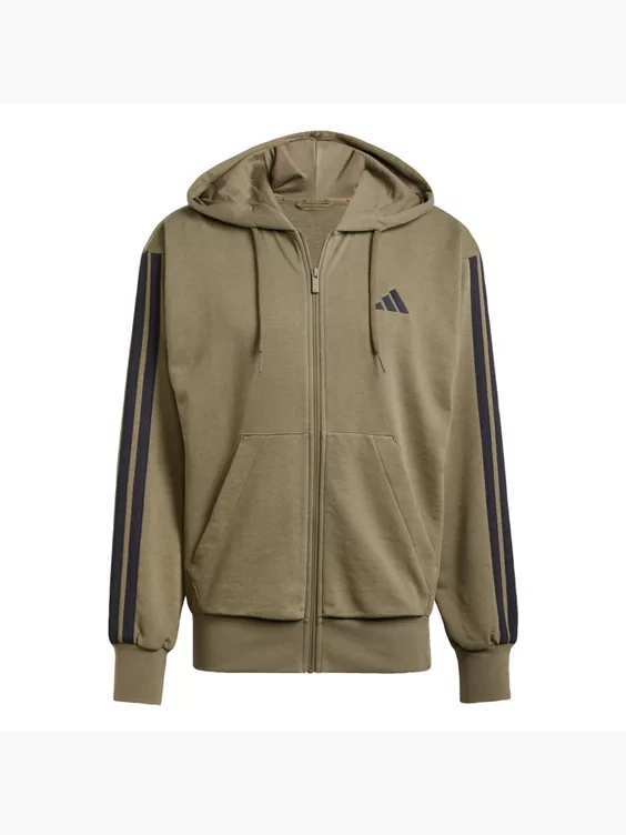 adidas Essentials 3-Streifen French Terry Kapuzenjacke